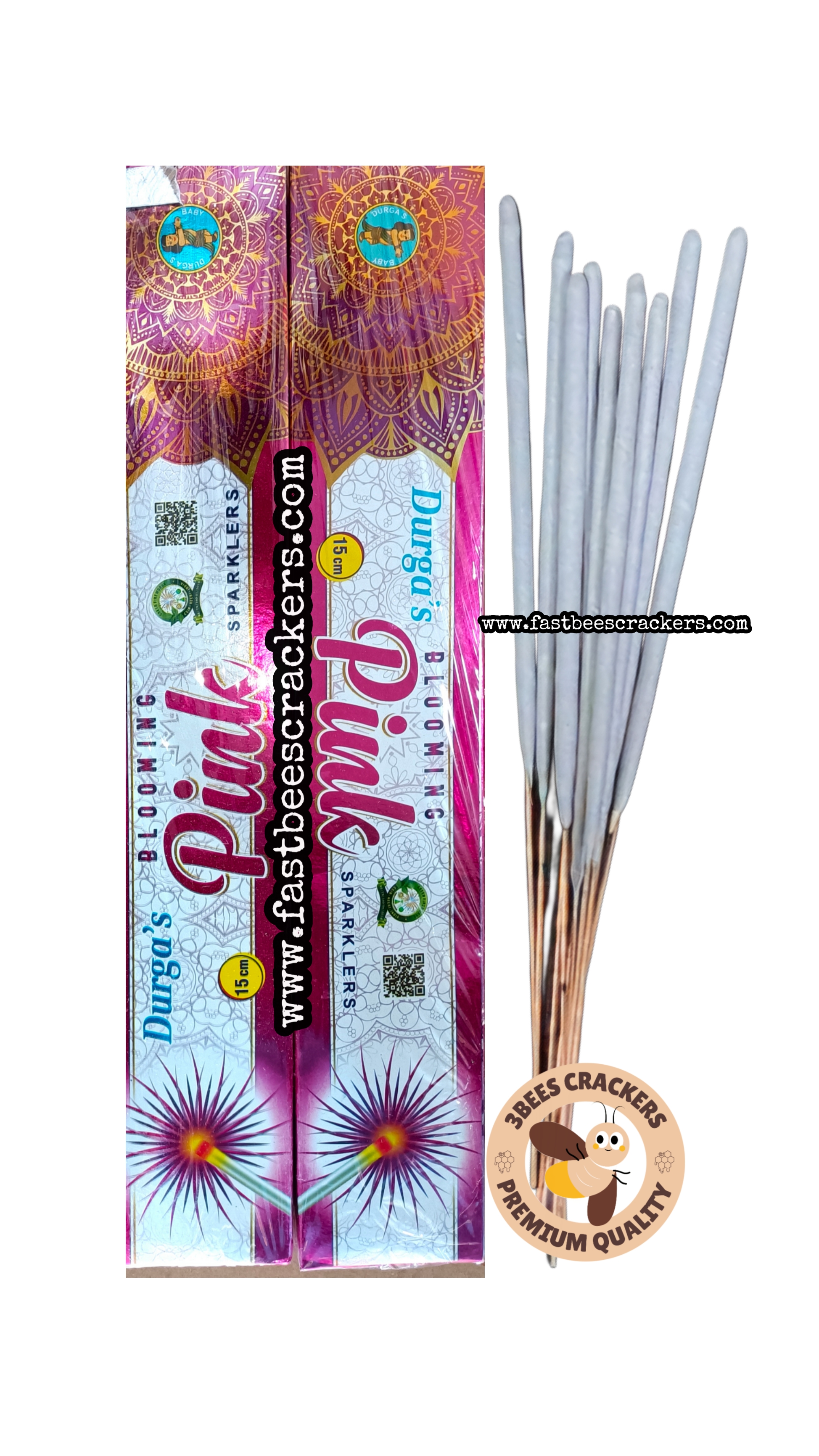 15Cm Pink Sparklers (10 Pcs)